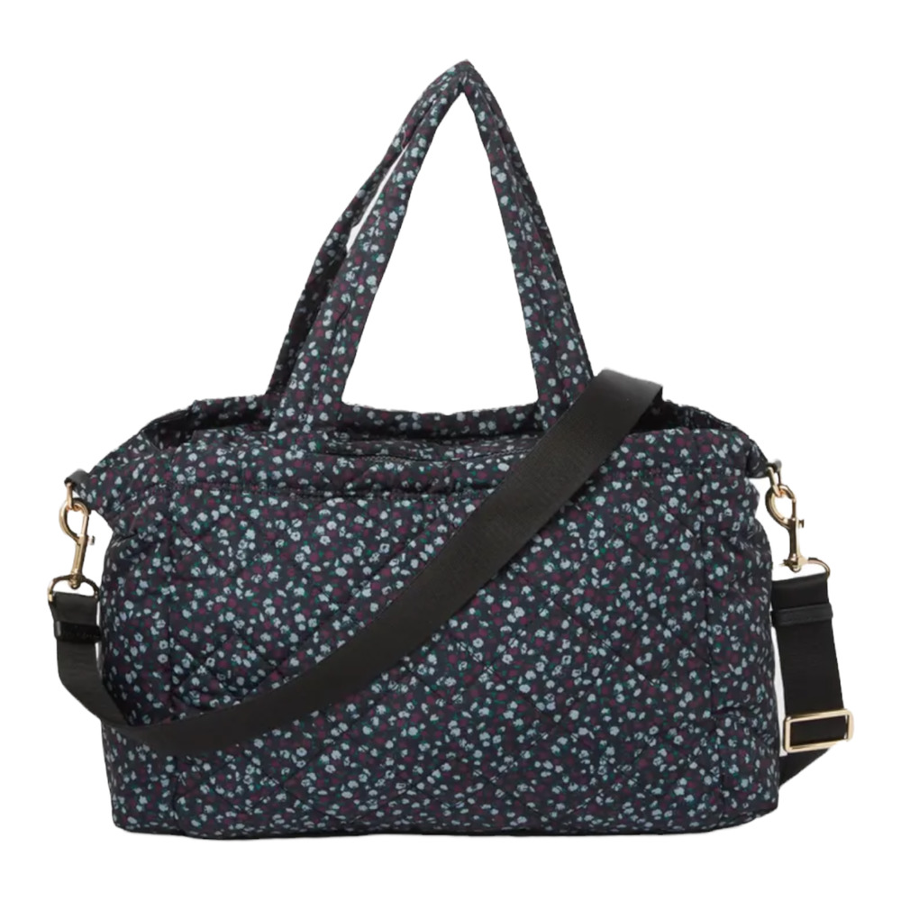 MARC JACOBS Quilted Nylon Baby Bag Floral Print Blue Mirage Large Diaper Tote - Picture 12 of 13